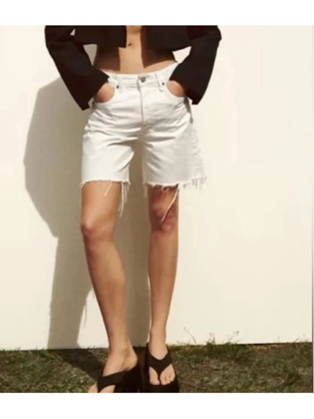 ZARA Loose Fit Bermuda Shorts